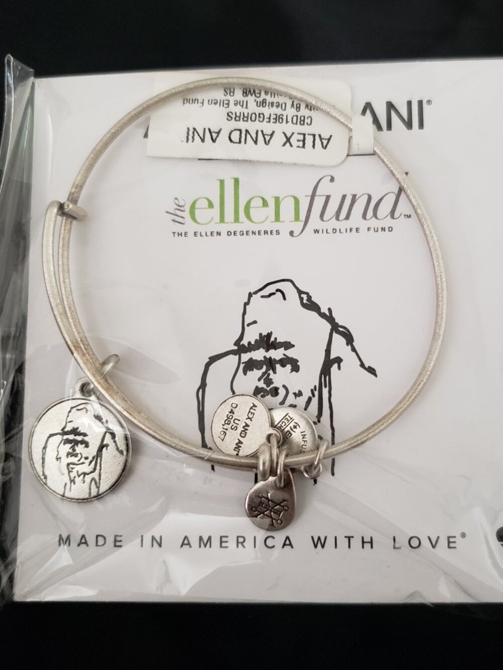 Alex And Ani Ellen Fund Gorilla Bracelet 371